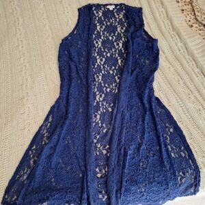 LuLaRoe Navy Lace Cardigan